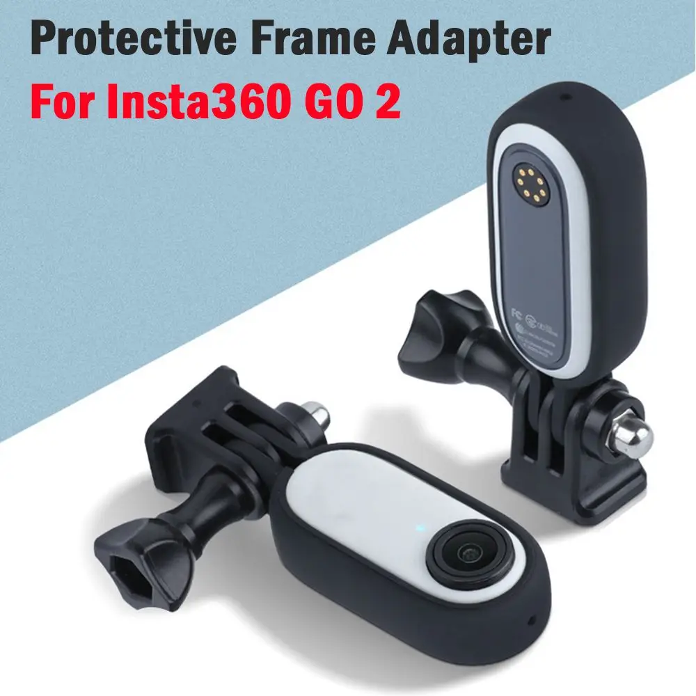 For Insta 360 Go 2 Accessories 1/4 Thread Stabilizer Adapter Black Protective Cover Frame Case for Insta360