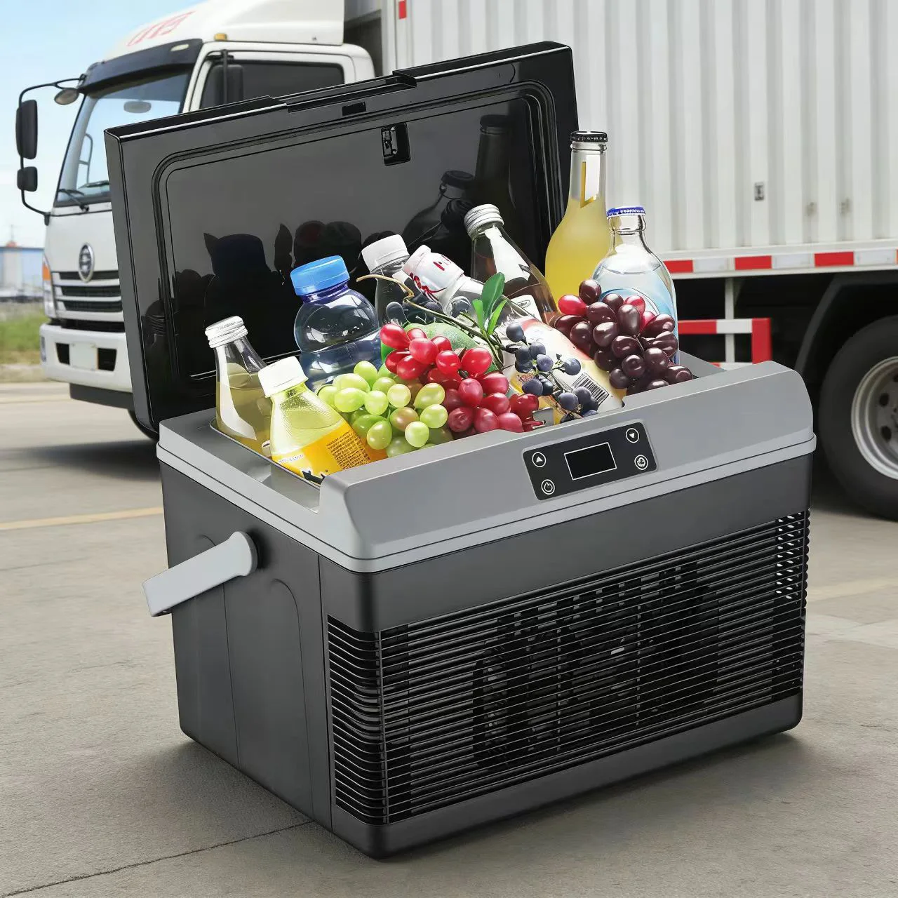 Portable Car Refrigerator 15L Direct Cooling 12V 24V Outdoor Cooler Warmer Box For Truck Use