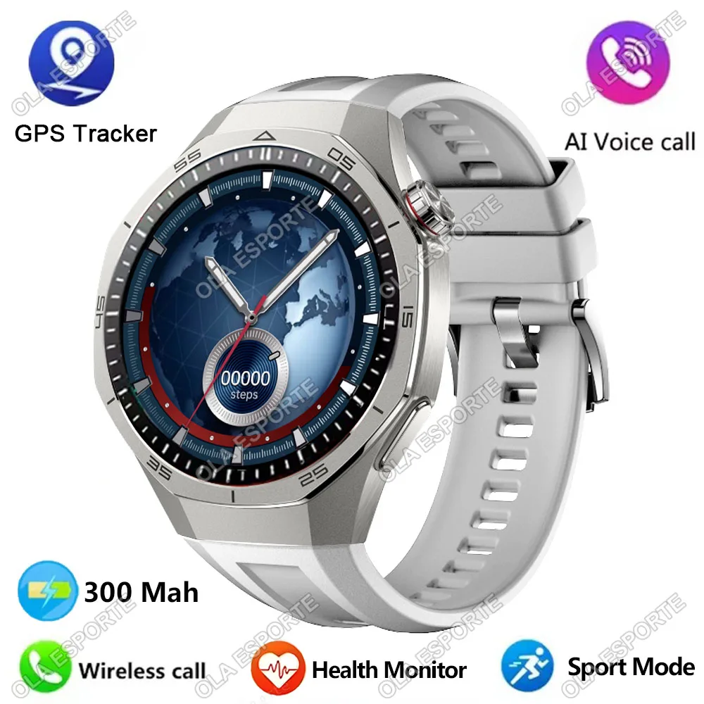 2025 Nieuwe Voor Android ios Smart Horloge Mannen HD AMOLED Scherm GPS Motion traject Hartslag Bluetooth Oproepen SmartWatch Waterdicht