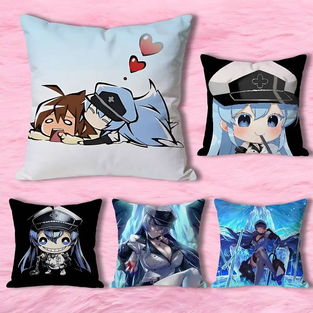 

Cool E-Esdeath Kill Anime Celebrity Merchandise All-Match Printed Pillow Case Sofa Car Office Room Decoration Protector