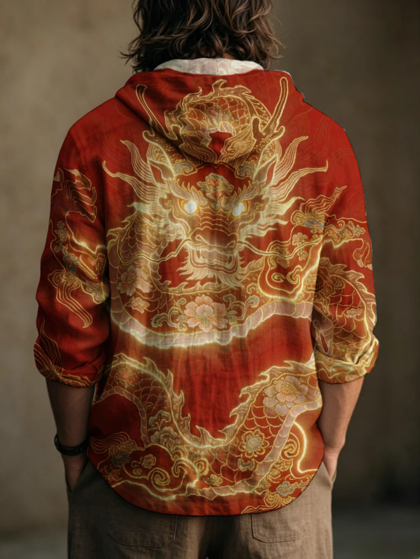 Men Vintage Chinese Golden Dra - огляд і ціна Art And Craft For Father'S Day