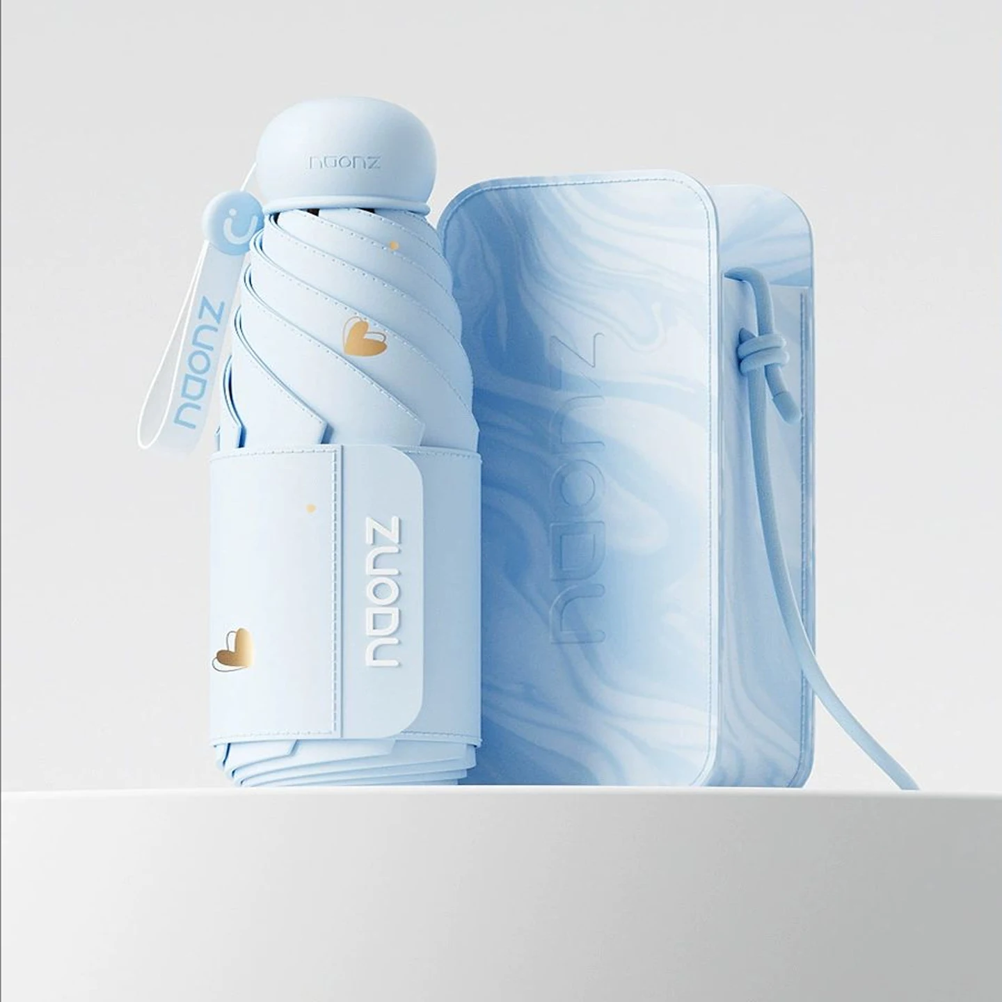 New ZuoDu Sun Umbrella UV Protection umbrella Women's portable mini sun and rainproof dual-use umbrella with capsule bag