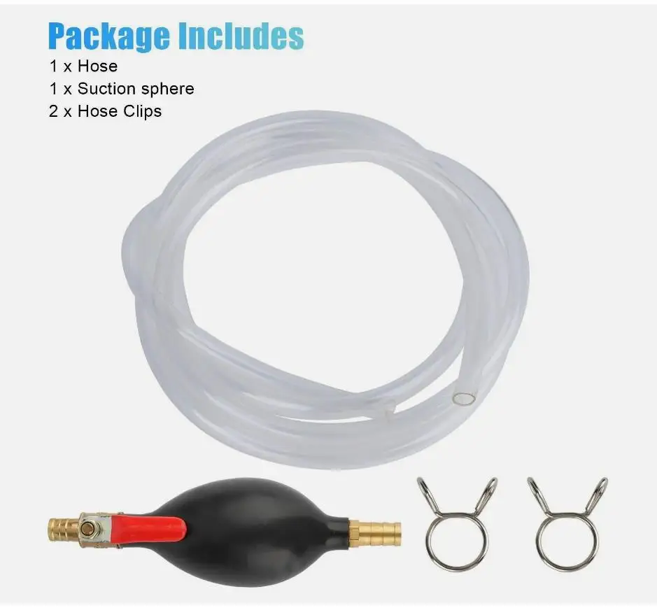 مضخة نقل الوقود اليدوية لمضخة سيفون الديزل مع خرطوم لنقل زيت الوقود مضخة سيفون لنقل الغاز خرطوم سيفون البنزين #6