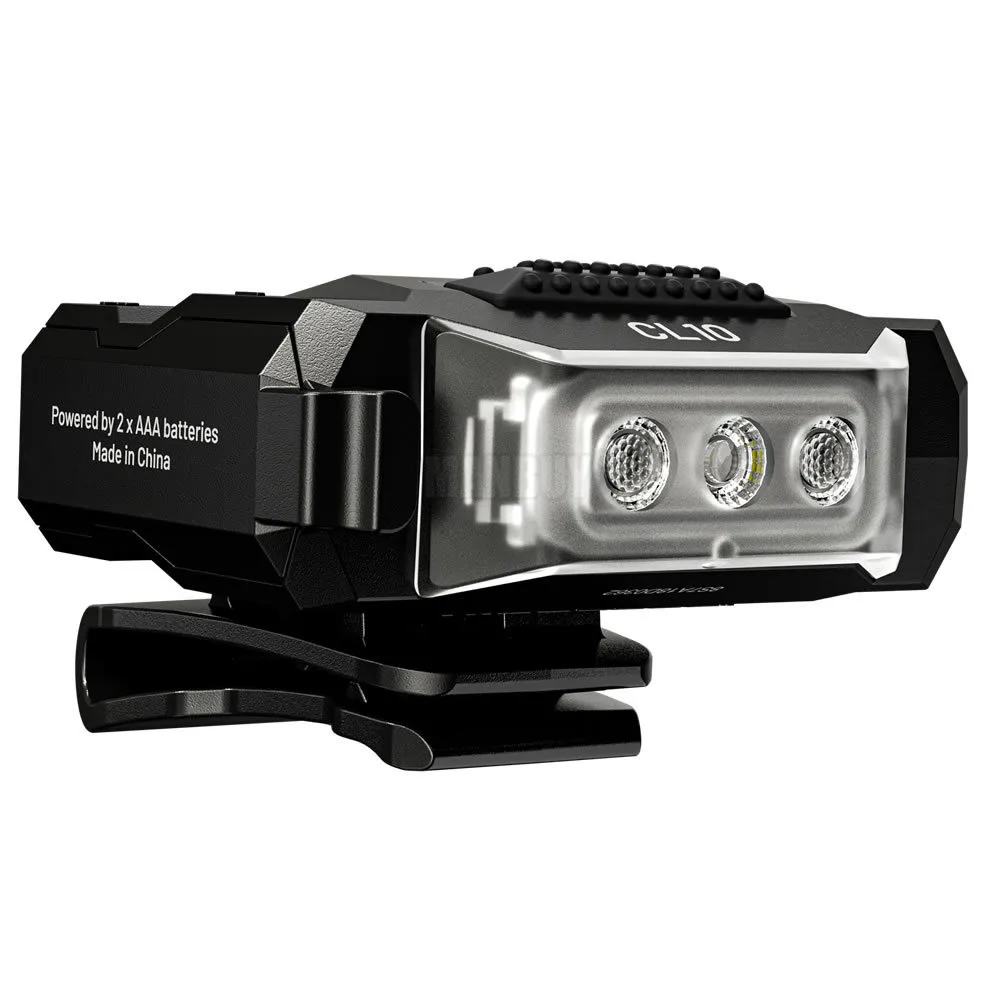 2026 Sale NITECORE CL10 45 Lumens Red / Blue Warning Flashing Multipurpose Ultra Lightweight Clip-on Light 2x AAA on Night Duty