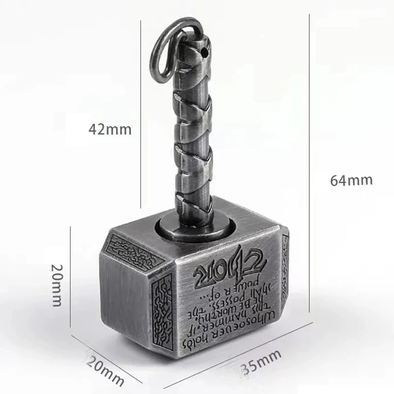 Wiitin Thors Battle młot Fidget ręcznie Spinner wykonany z metalu potężny Mjolnir brelok zabawka zabawki antystresowe na prezent dla dzieci