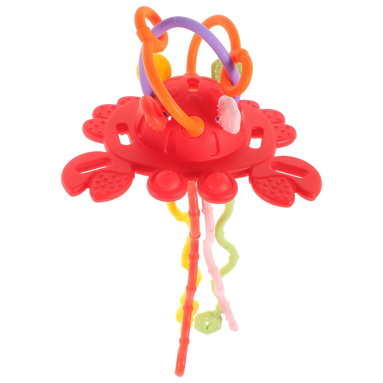 Silicone Pull String Teether Cartoon Interactive Baby Sensory Teething Pulling Educational Infant Travel Developmental