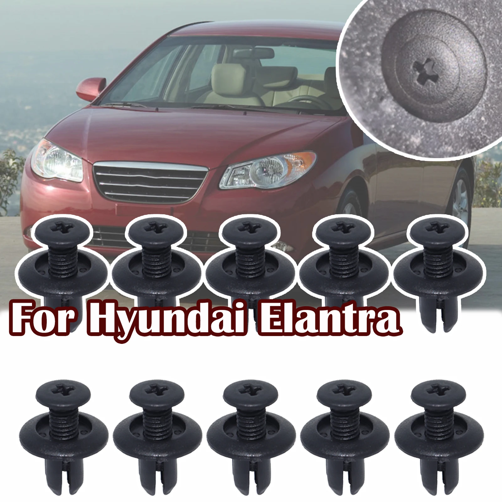 

Car Wheel Arch Lining Screw Bumper Retainer Mud Flap Trim Clips For Hyundai Elantra XD 2000 2001 2002 - 2004 2005 2006 Avante