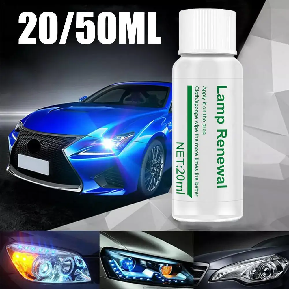 20/50ml  Car Headlights Polish Repair Fluid Liquid Retreading Agent Lamp Renovation Car Maintenance Polishing Agent Liquid