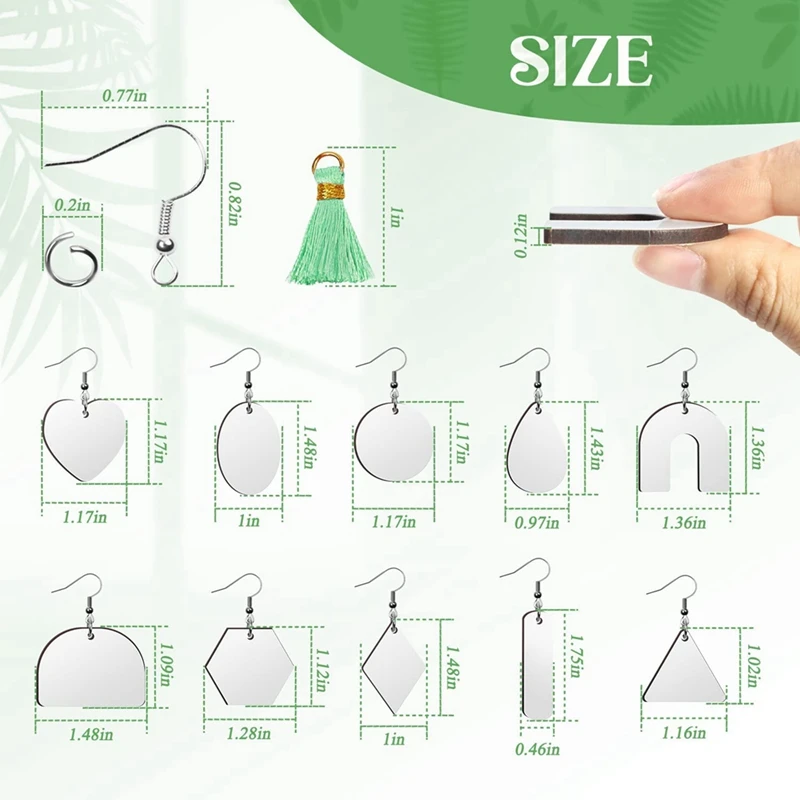 300Pcs Sublimation Blanks Products, 60Pcs Sublimation Earring Blanks, Earring Hooks,Designed Earrings Making Supplies