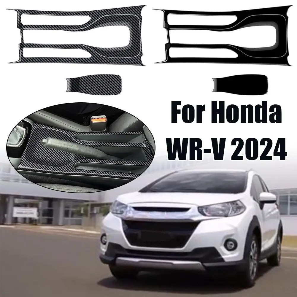 For Honda WR-V WRV DG 5 Series 2024 2025 Interior Accessories Sticker Handbrake Car Cover Trim Center Handbrake Frame Conso X9R7