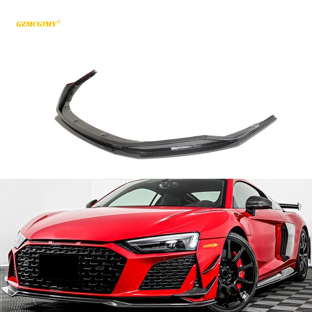 

Prepreg Dry Carbon Fiber R8 Front Bumper Lip Splitter Spoiler For Audi R8 V10 2023