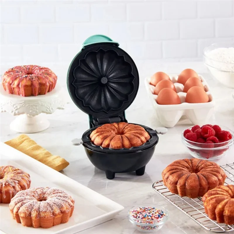 BBNV-Min Make-Waffle Household Pumpkin Pie Machine Children Breakfast Machine Mini Baking Machine Mini Machine