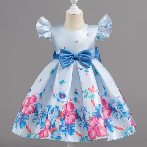 Children Wedding Dress Girl Flower Dresses Kids Gown Birthday Party Flower Girl's Evening Dress
