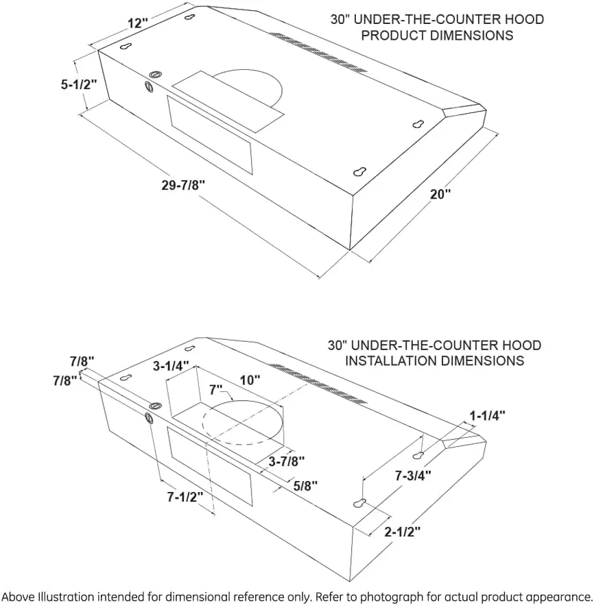 Controles frontais de escape verticais e traseiros, faixa de aço inoxidável, iluminação Cooltop, faixa de duas velocidades