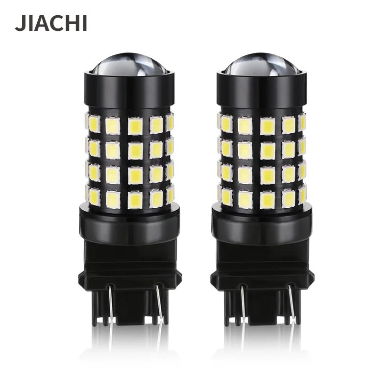 

jiachi 2pcs T25 3157 3156 P27/7W P27W Super Bright 2835 LED 7443 Car Brake Light Turn Signal Bulb Auto Backup Reverse Lamp White