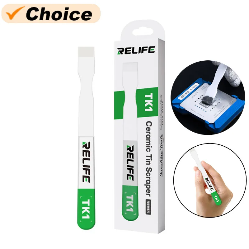 RELIFE TK1 Keramiek Soldeerpasta Schraper Niet-magnetisch voor BGA Moederbord Chip Reparatie Roeren Uitstrijkje Tin Planten Tin Schraper