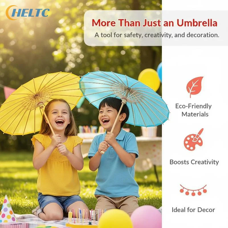 20/30cm Handmade Color Paper Umbrella Wedding Supplies Traditional Kids DIY Painting Paper Umbrella Decor Arts And Crafts