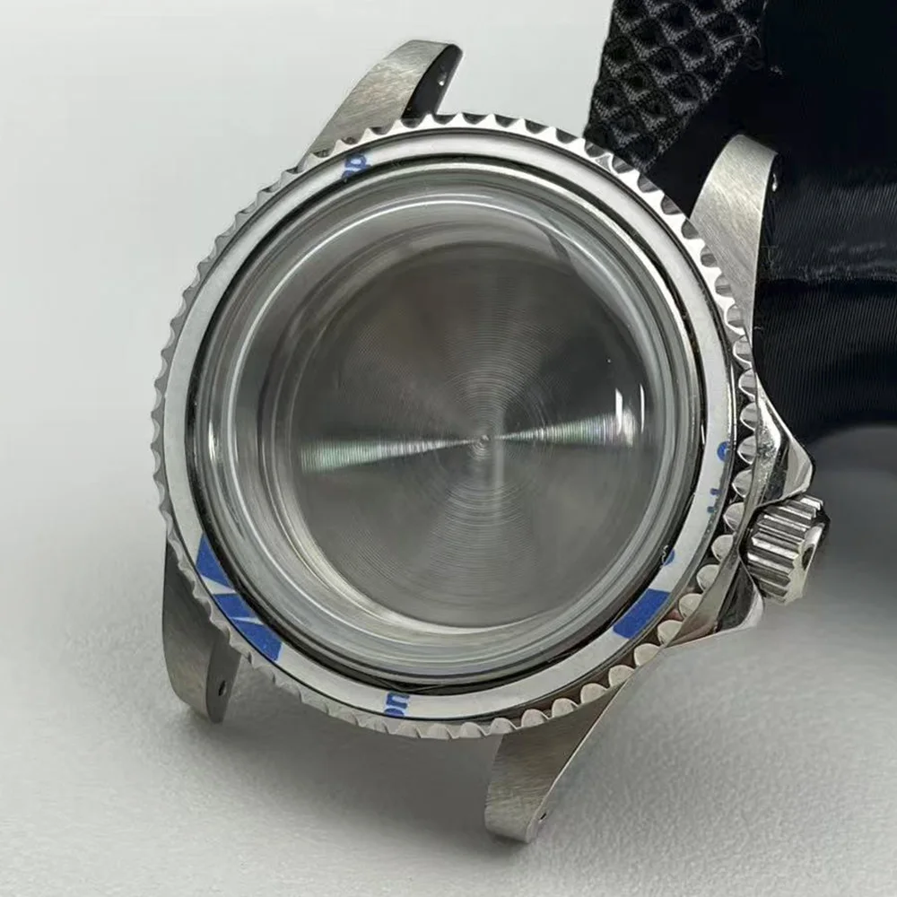 39mm Stainless Steel Silver Case Arched Glass Rotating Crown Compatible with 8215 8205 821A DG 2813 ST1612 Movement 28.5m