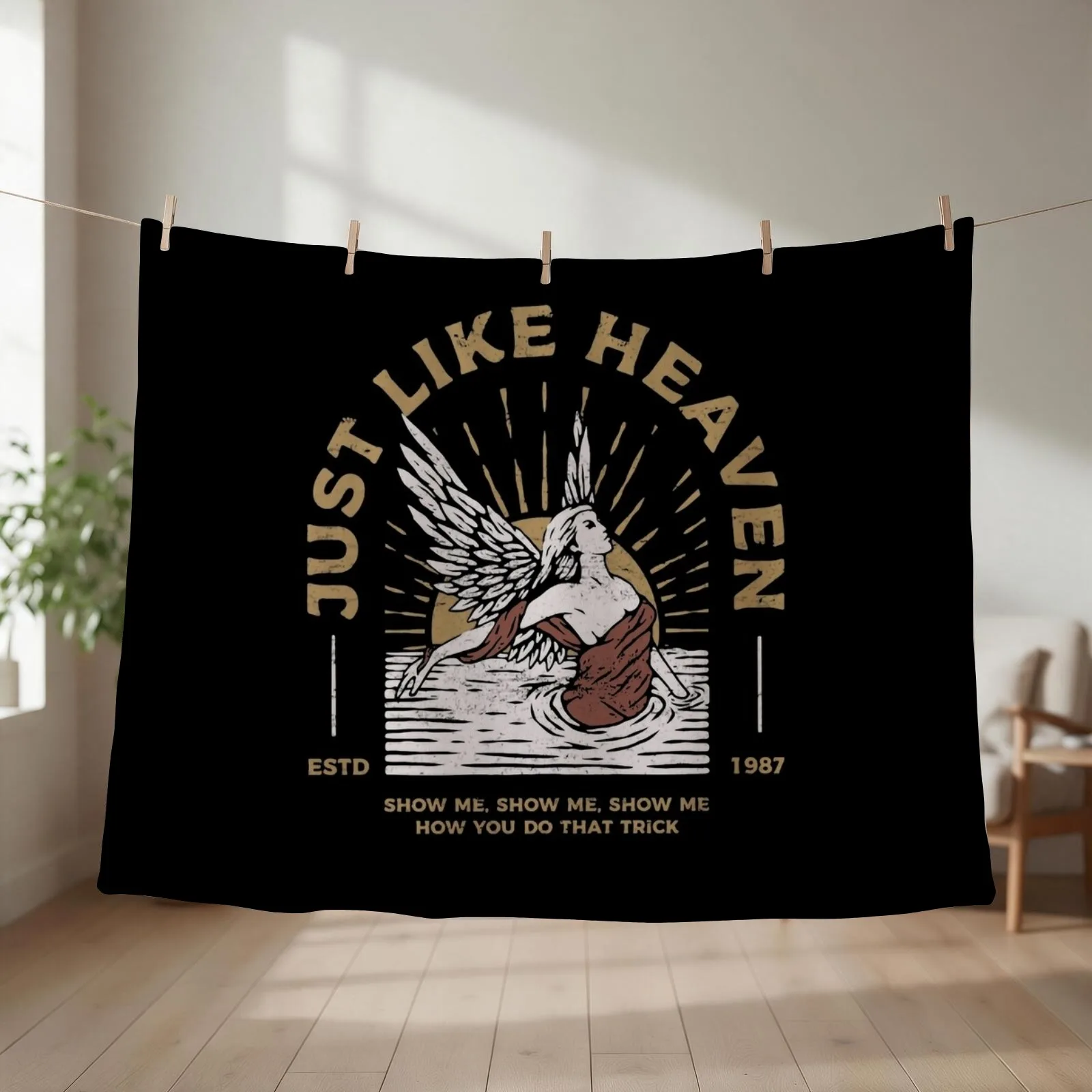 Just Like Heaven Throw Blanket couch cozy soft plush fuzzy picnic outdoor blanket