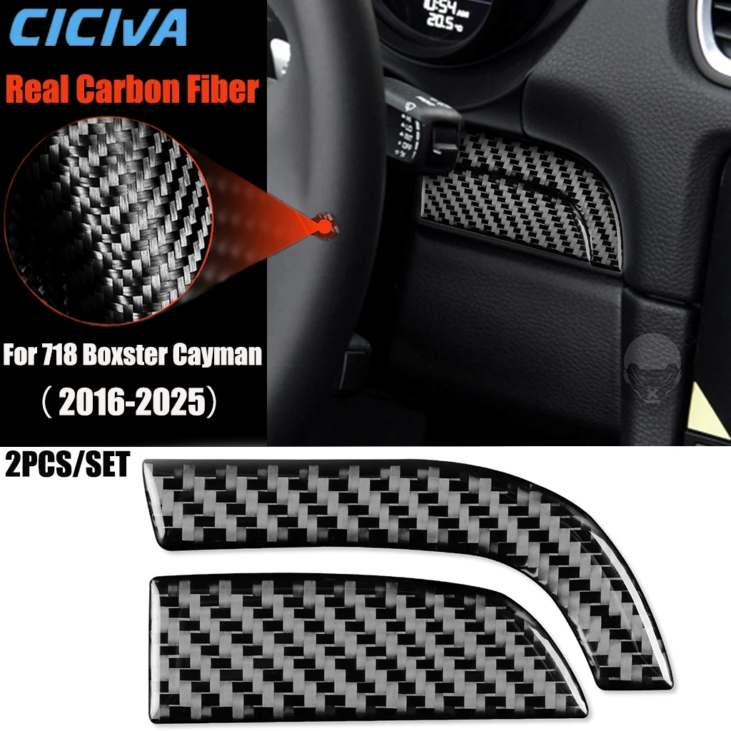 

Carbon Fiber Car Accessories Driver Dashboard Modified Interior Trim Cover Sticker For Porsche 718 982 Boxster Cayman 2016-2025