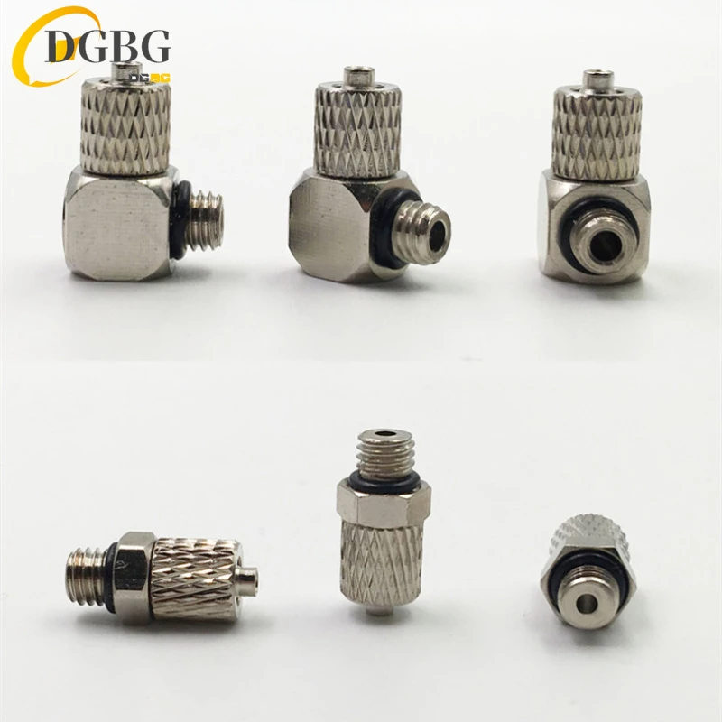 Miniature Fittings M-3H-4 M-4HL-4 Male Thread M3 M4 M5 M6 Tube 4 6mm Pneumatic Pipe Air Hose Quick Fitting Mini Connecto