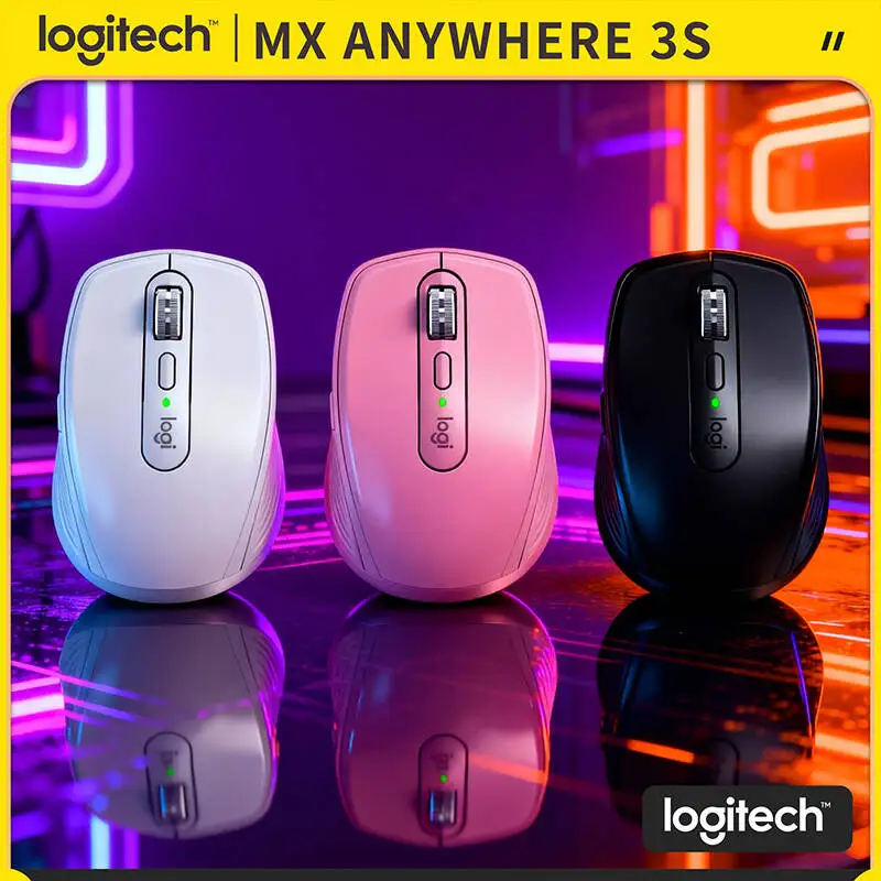 

Компактная мышь Logitech MX Anywhere 3S, эргономичный дизайн, перезаряжаемая, с быстрым прокруткой для портативных ПК Mac
