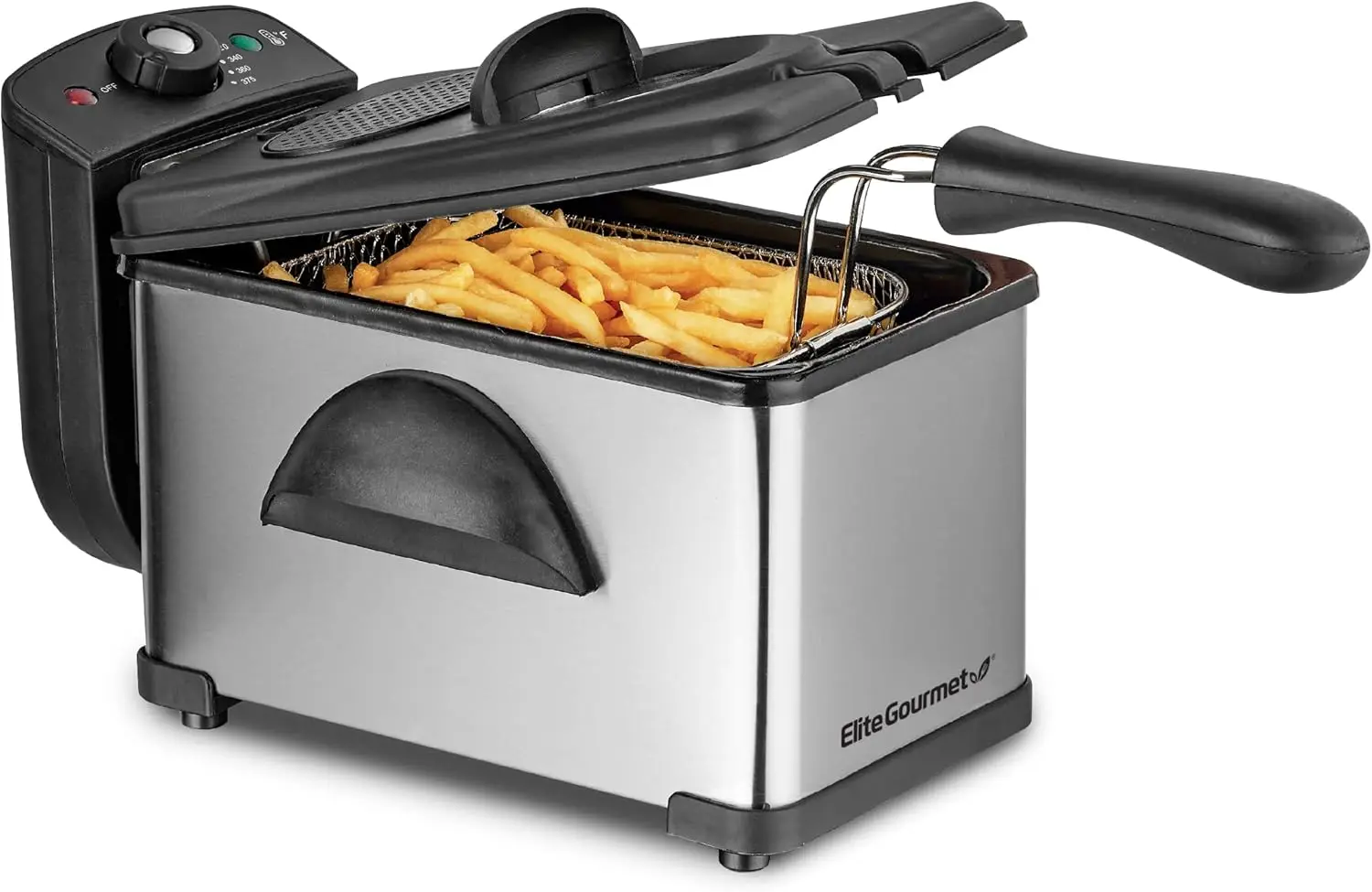 

Electric Deep Fryer with Removable Basket, Adjustable Temp, Viewing Window & Odor Filter, 2 Quart Capacity