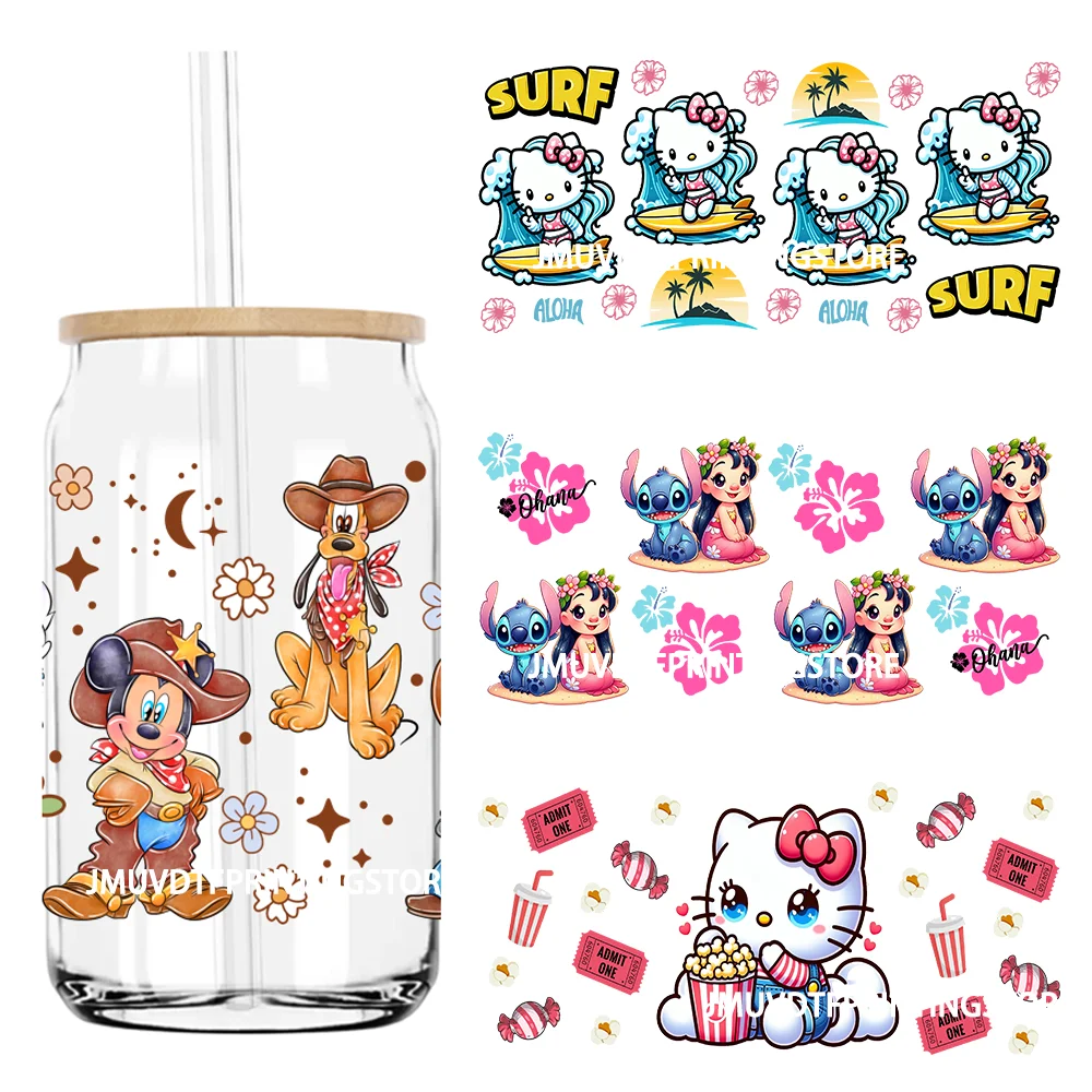 

Girl Power Cartoon Best Friends UV DTF Sticker For 16OZ Libbey Glass Cup Can Wrap Transfer Stickers Custom DIY Logo Hello Spring