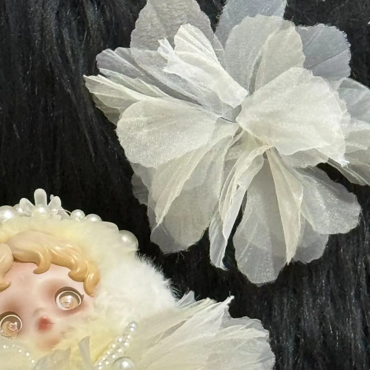 Ropa para muñecas Sp, tejido ligero, serie de jardín, accesorios para muñecas, nueva falda de flores esponjosa, accesorios para el cabello de perlas, Mini ropa de 10cm