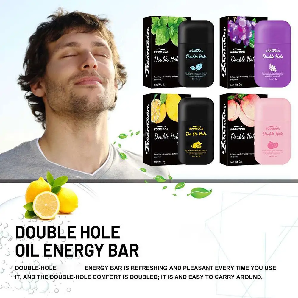 Double Hole Nasal Inhaler Difusor, Sniffer, Reparação Herbal, Despertar refrescante, Energia do cérebro Stick, Novo