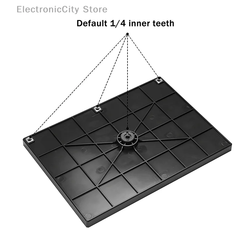1Pc 1/4in Screw Adapter 25x18CM Projectors Tray Tripod Stand Sound Card Projectors Tray Platform Holder Black Plastic