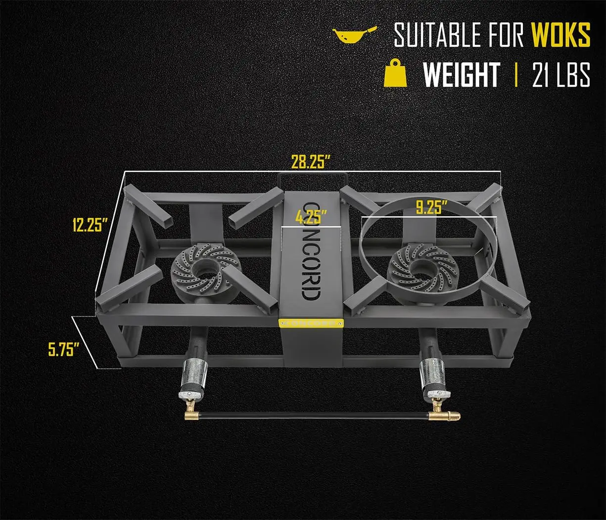 Queimador externo de propano THE BLOCK BURNER MAX 200K BTU - Wok e camping