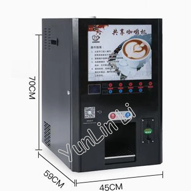 Distributore automatico di caffè commerciale Macchina per bevande fredde/calde self-service Macchina per caffè istantaneo completamente automatica