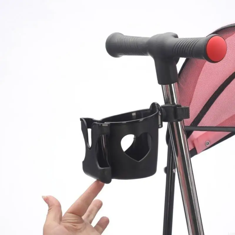 N1HB Multifunctional 2 In 1 Baby Strollers Cup Holder Bottle Storage Rack Phone Mount 360 Degree Rotate for Easy Outings