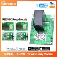 SONOFF RE5V1C Wifi DIY Switch 5V DC Relay Module Smart Wireless Switches Inching/Self-locking APP/Voice Remote ON/OFF Modules