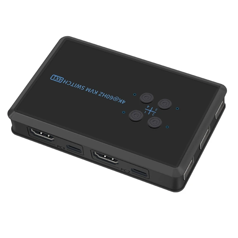 Хост-запчасти, 4-портовый совместимый KVM-переключатель 4K USB KVM-переключатель 4 в 1 выход Hot Share USB для мыши клавиатуры для Win7 Win10