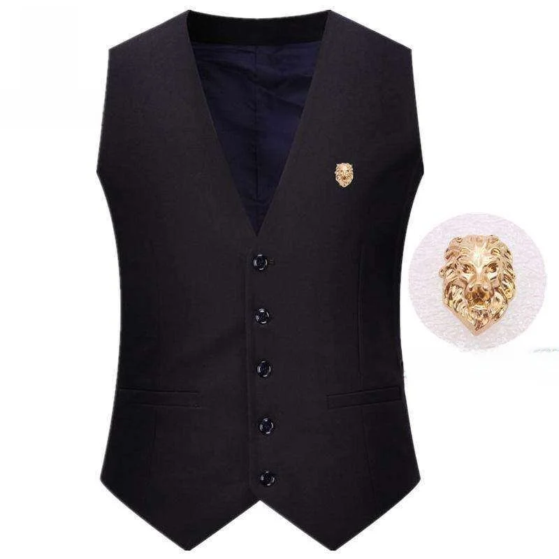 

Британский модный мужской жилет slim fit с подплечниками, большой размер, в западном стиле, модный и элегантный