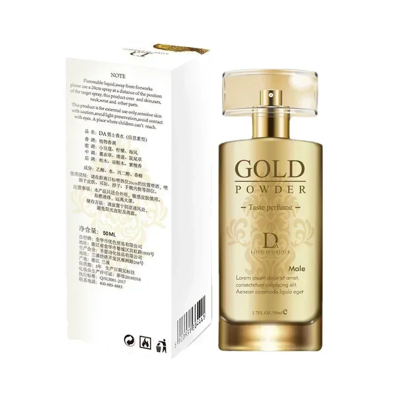 Duai Gold Powder Flirting Perfume Long Lasting Pheromone Spray for Men And Women Couples Sexy Fragrance