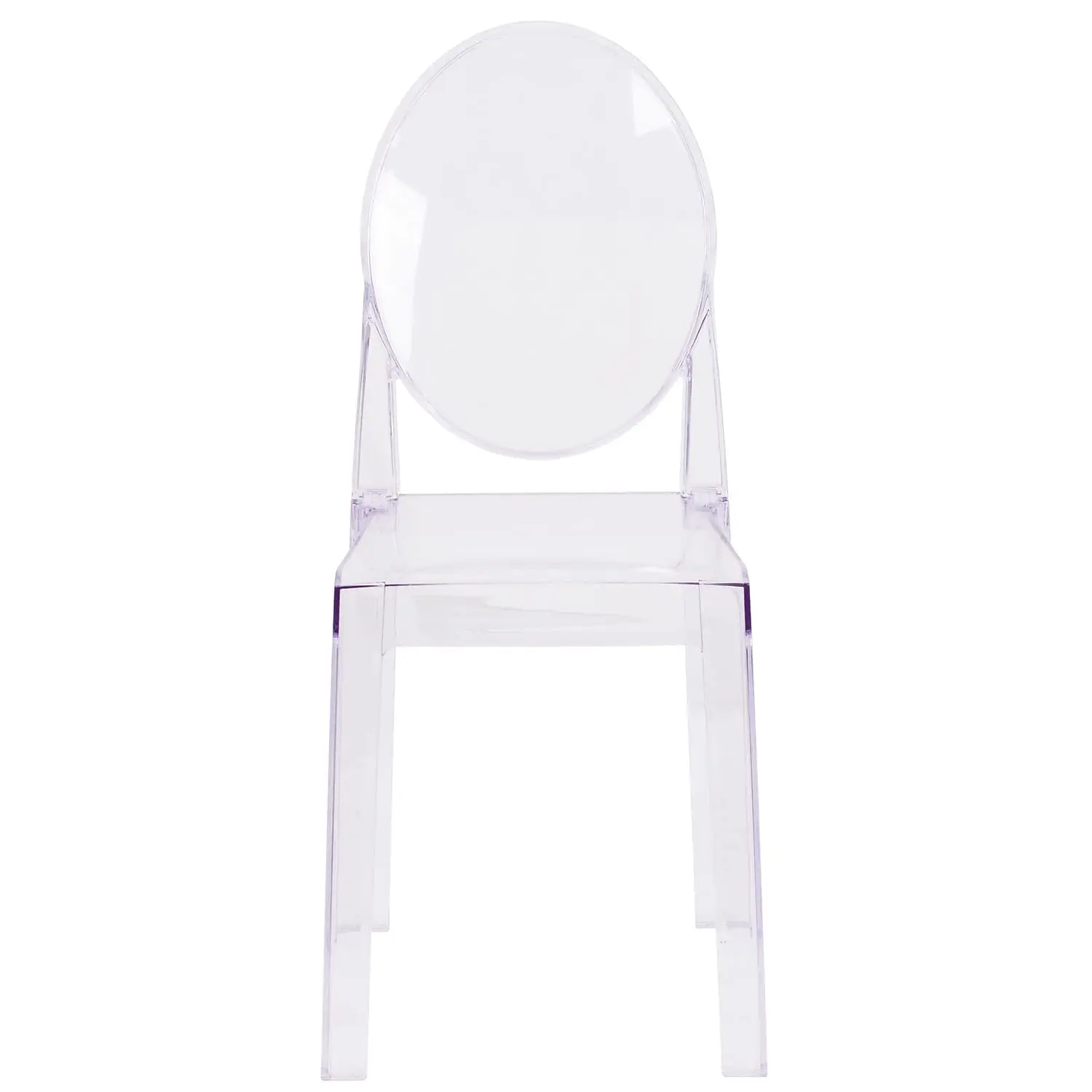 Ghost Chair with Oval Back in Transparent Crystal