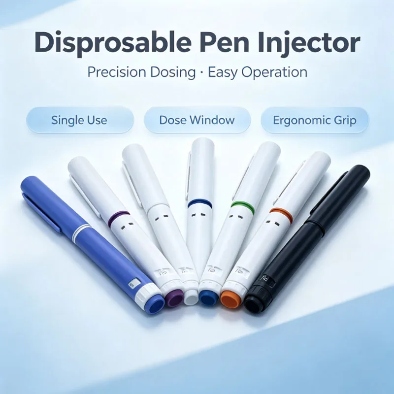 10PCS Rotation‑Operated Disposable Insulin Pen  3ML Cartridge Injection Gear with Visible Window for Fine Regulation