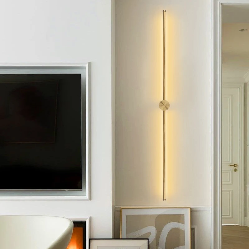 100cm120cm Modern LED Wall Lamp White Gold Color Corridor Bedside Wall Sconce Indoor Lighting Bedroom Living Room Home Decor