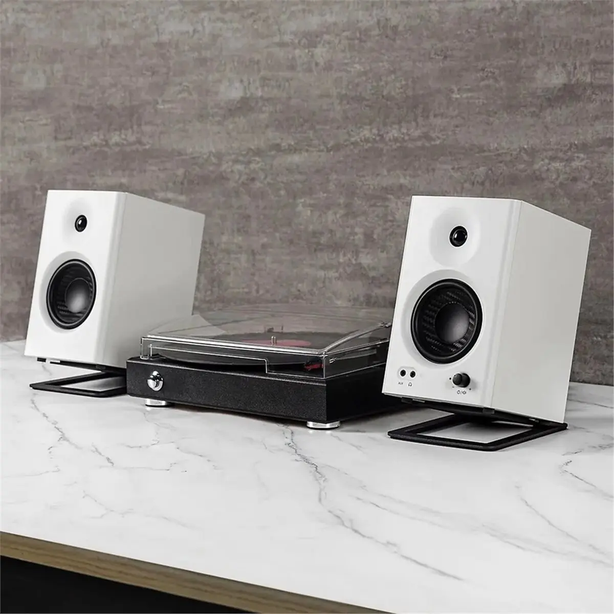 Dip Angle Desktop Computer Speakers Holder Bracket Metal Audio Stand for 3-4inch Speaker Accessories