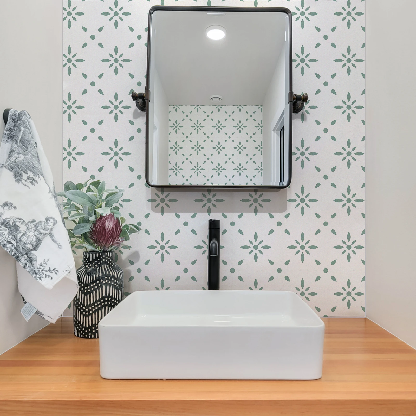 ملصقات جدارية أرضية مقاومة للم - مراجعة Home Bathroom Remodel وسعره