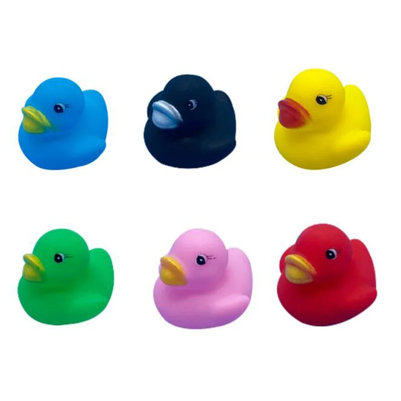 Jouet de bain pour bébé, petits canards mignons avec son de pression, en caoutchouc souple, cadeaux amusants pour enfants, 10 à 300 pièces