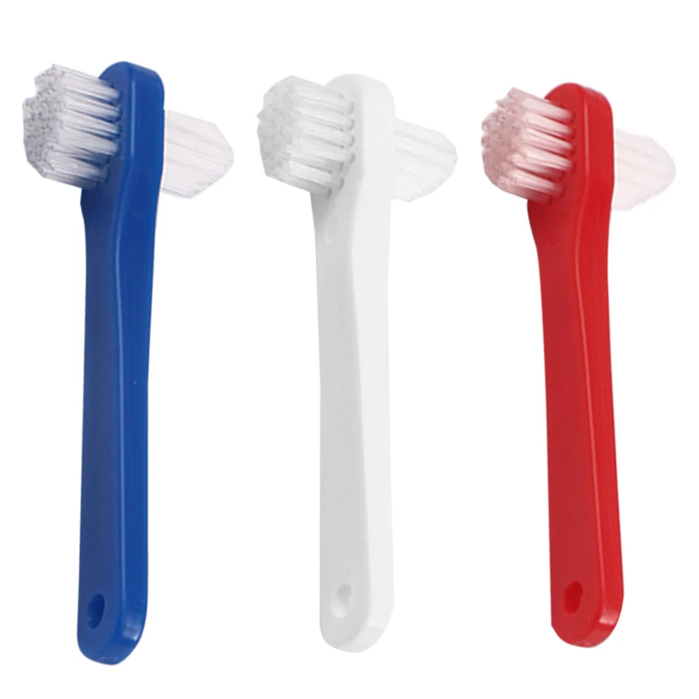 3 Pcs Denture Toothbrush for Adults Bulk Dental Small Plastic Toothbrushes Toothbrushs
