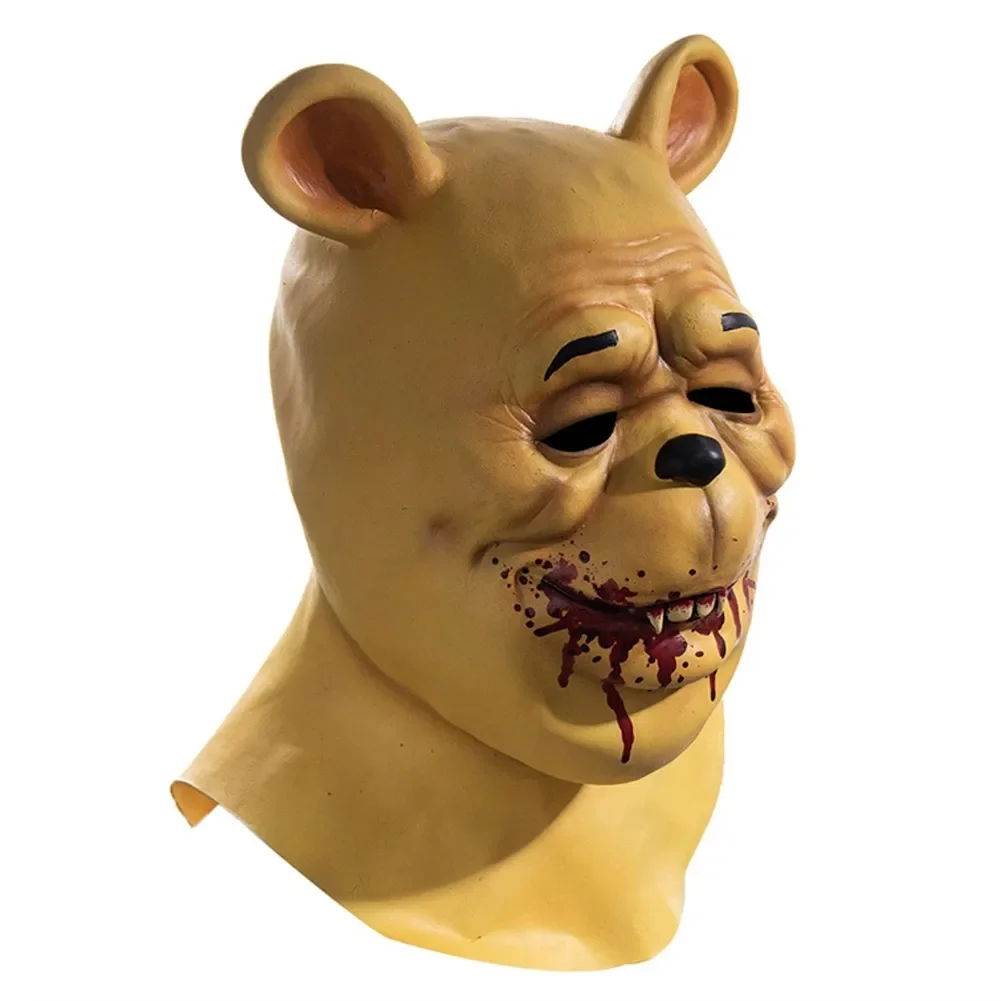 Costume de déguisement d'ours d'horreur pour hommes adultes, Winie Cosplay Net Mask, Blood and Honey Movie, Roleplay Sauna Wear, Accessoires en latex, 2023