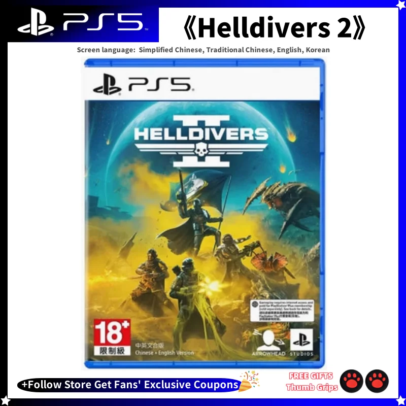 Sony Playstation5 PS5 New Game CD Helldivers 2 100% Official Original Physical Game Card Disc Playstation 5 PS5  Helldivers 2