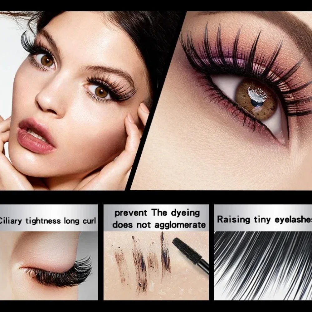 Nuova Fibra di Seta Lash Impermeabile 4D Mascara Estensione Delle Ciglia Nero Spessore Allungamento Ciglia Cosmetici Grandi Strumenti di Trucco Degli Occhi