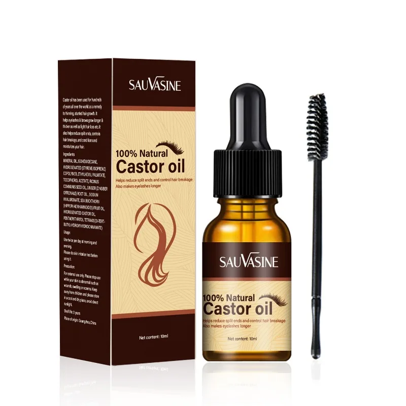 Sobrancelhas e cílios crescimento óleo de rícino essência suavização sobrancelhas e cílios cuidados com o cabelo hidratante suave raiz do cabelo 10ml