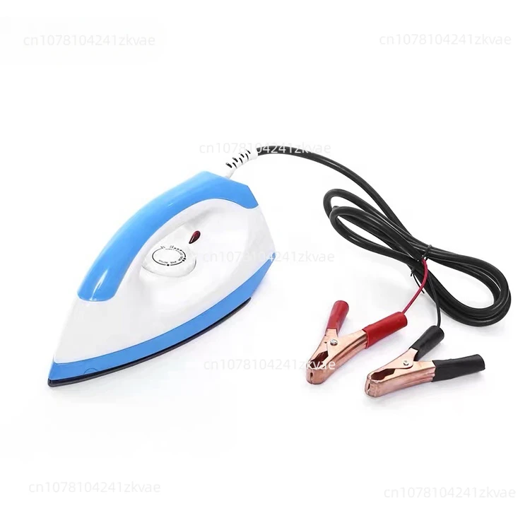 12v clothes iron dc electric spray iron for clothes powered with battery 12v plug Crocodile clip